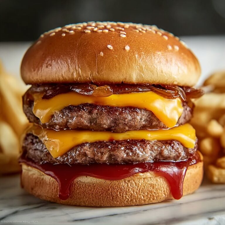 Irresistible Smash Burger with Crispy Bacon and Melty Cheese Recipe