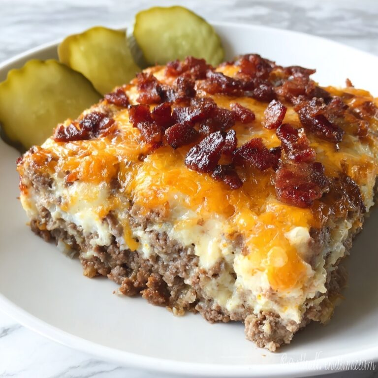 Low-Carb Bacon Cheeseburger Casserole Recipe