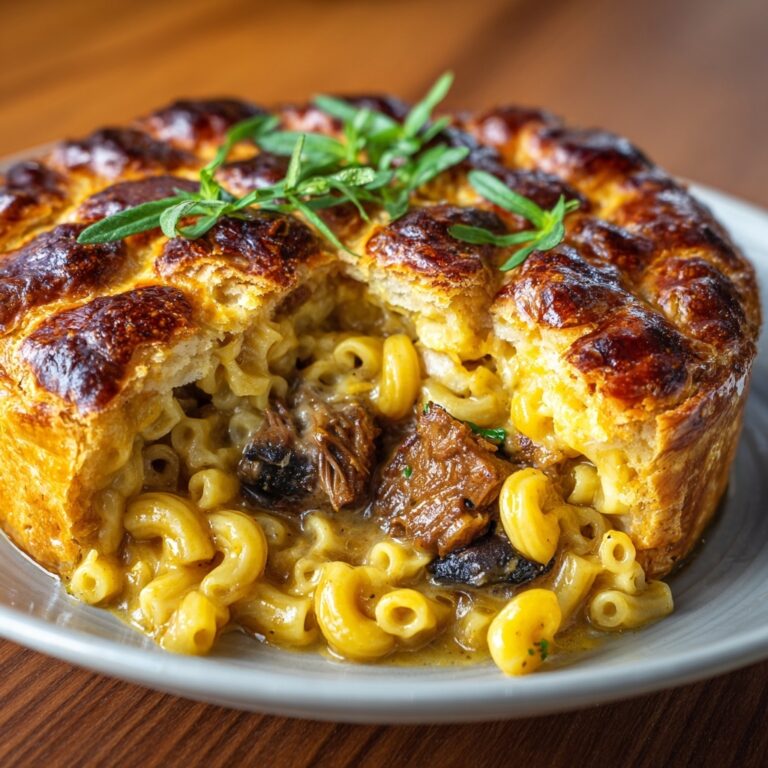 Oxtail Pot Pie with Mac & Cheese Crust Recipe