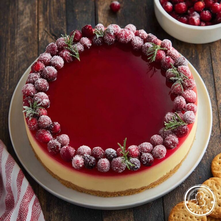 Cranberry Cheesecake with Gingersnap Crust Recipe