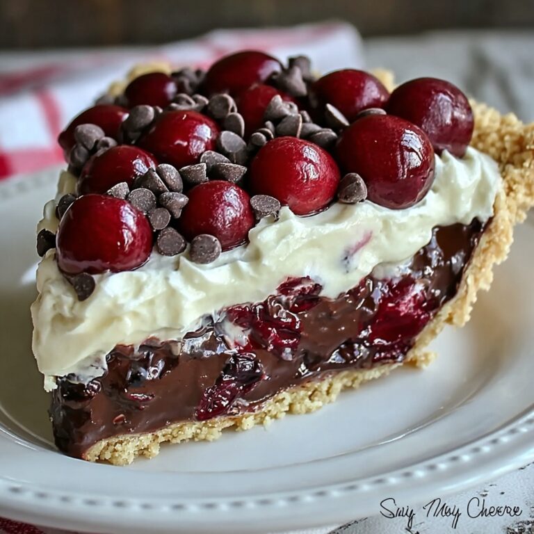 Indulgent Chocolate Cherry Cream Pie That’s a No-Bake Dream Recipe